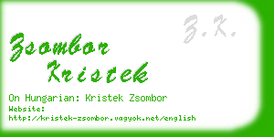 zsombor kristek business card